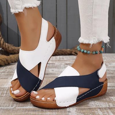 Fashion Women Sandals Peep Toe Wedge Heels Sandals Platform Summer Shoes for Women Sandalias Mujer Elegant Female Footwear Large Size 43