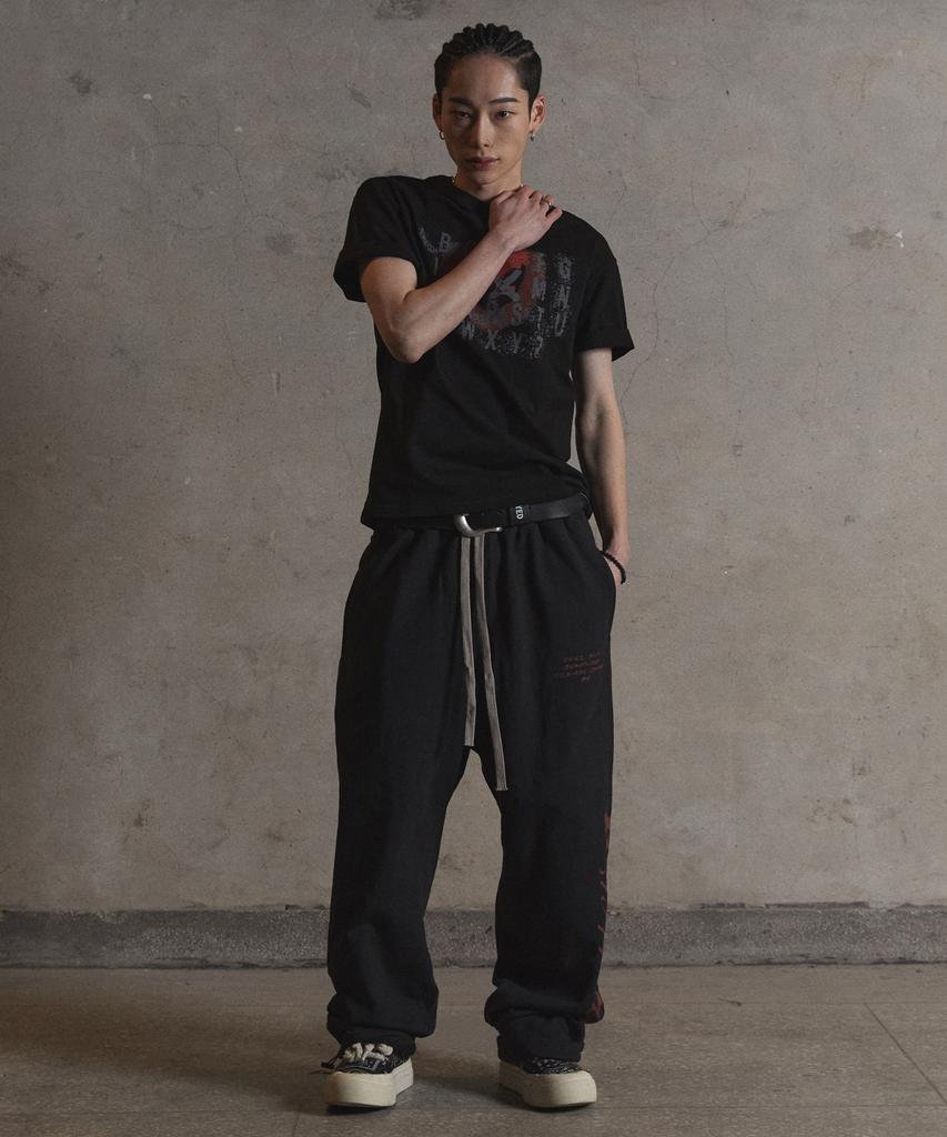 Garter Gallery Side Logo Cross Sweat Pants_Black