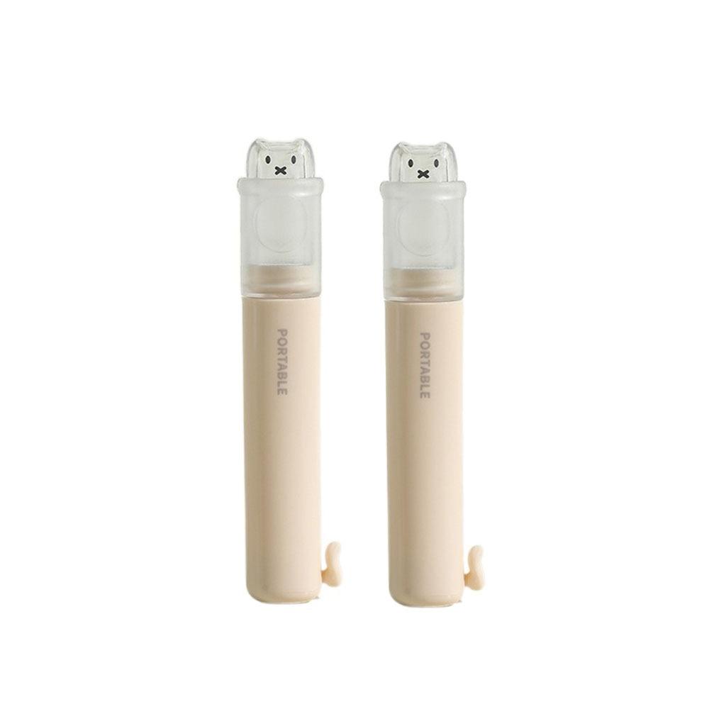 2Pcs Foldable 2 In1 Travel Toothbrush Soft-bristled with Toothpaste Box Mini Toothbrush Toothpaste Set Convenient Leak-proof