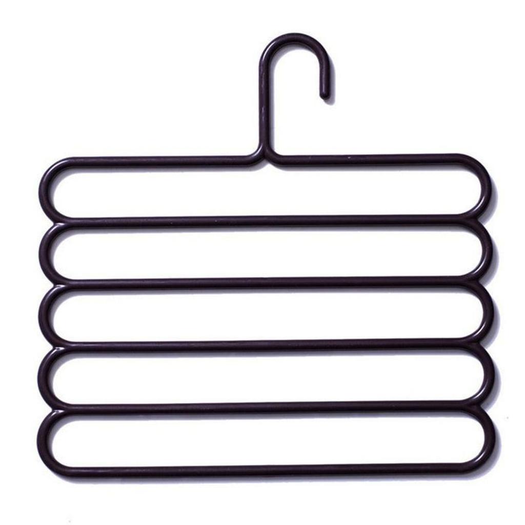 1/4PCS Clothes Hangers 5-Layers Trousers Holders Closet Storage Organizers 5 Layers Pants Towel Scarfs Racks Storage Organization