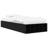 Bed Frame with Storage and Shelf Black Oak 80 X 200 Cm