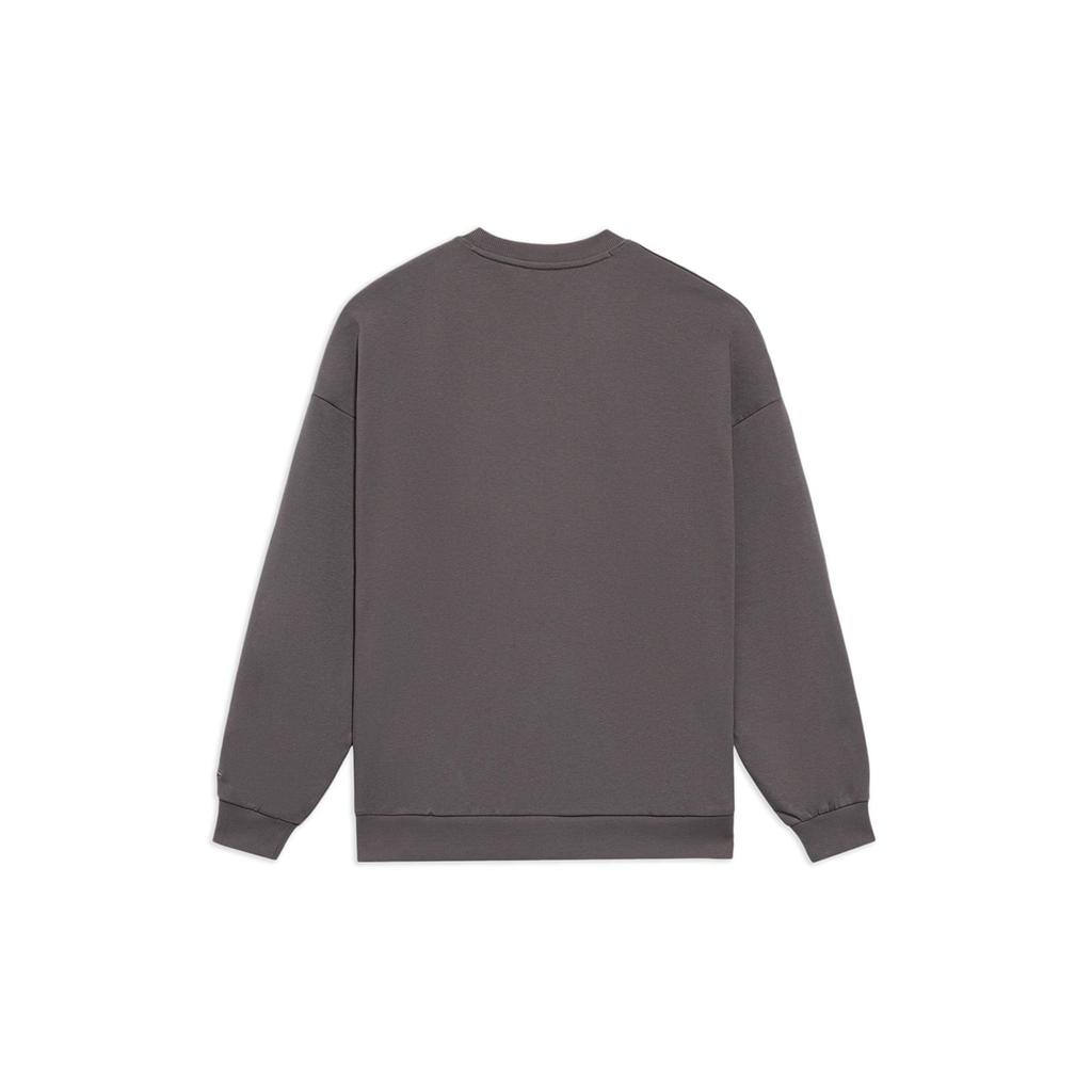 Li Ning Einfarbig Langarm Rundhals Lässiger Pullover Sweatshirt Unisex Sweatshirt Rehbraun AWDRB76-10