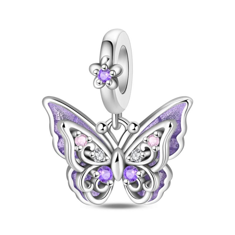 Flower Leaf Charms Bead Nice Copper Craft Dragonfly Dangle Pendant Fit Bangle Bracelet Necklace Handmade Jewellery