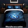 Neapel FC Design Bett Bettwäsche Set 1 Bettbezug + 2 Kissenbezüge Weich Atmungsaktiv Haushalt Bettwäsche