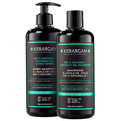 Shampoo and Conditioner with Coconut and Argan Oil - Nourishes and Hydrates - Dry Hair - Sulfate, Paraben, Silicone Free - 2x500 Ml