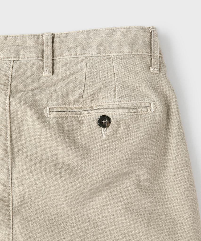 PANICALE Beige Micro Pattern Slim Fit Cotton Pants
