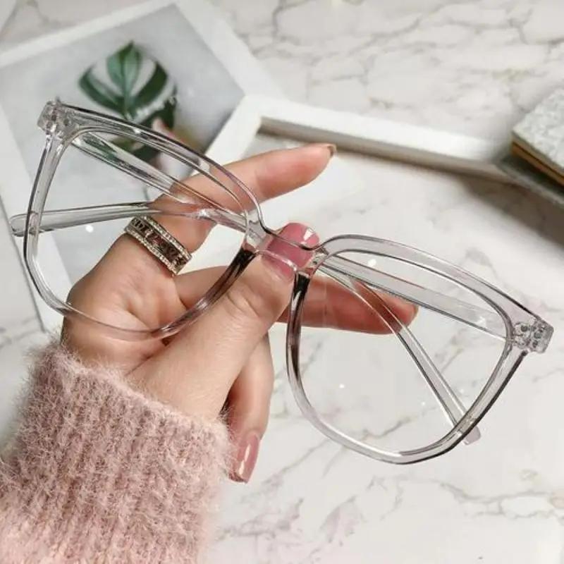 Blaulichtfilterbrille Cat Eye Klare Gläser Ultraleicht Unisex Modebrille Optische Brille Flache Gläser Augenschutz Einfache Brille