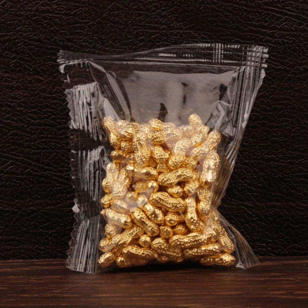100PCS Gold Mini Gold Dollars Luck Charms Photo Props Chinese Feng Shui Ornaments Handicrafts Gold Melon Seeds