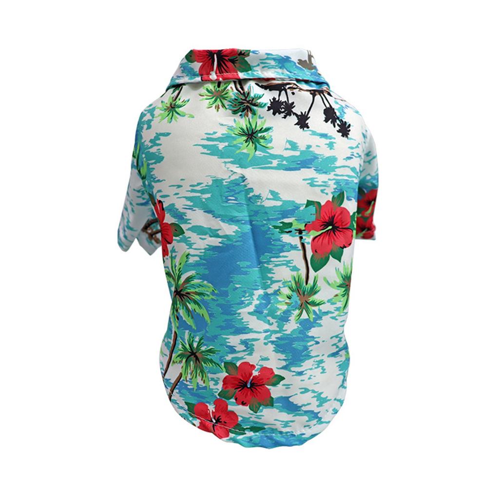 Hawaiian Pet Dog T Shirts Dog Summer Beach T-Shirt Vest For French Dog