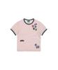Sun Love [Stitch] W Wappen Ringer Tee Heather Pink
