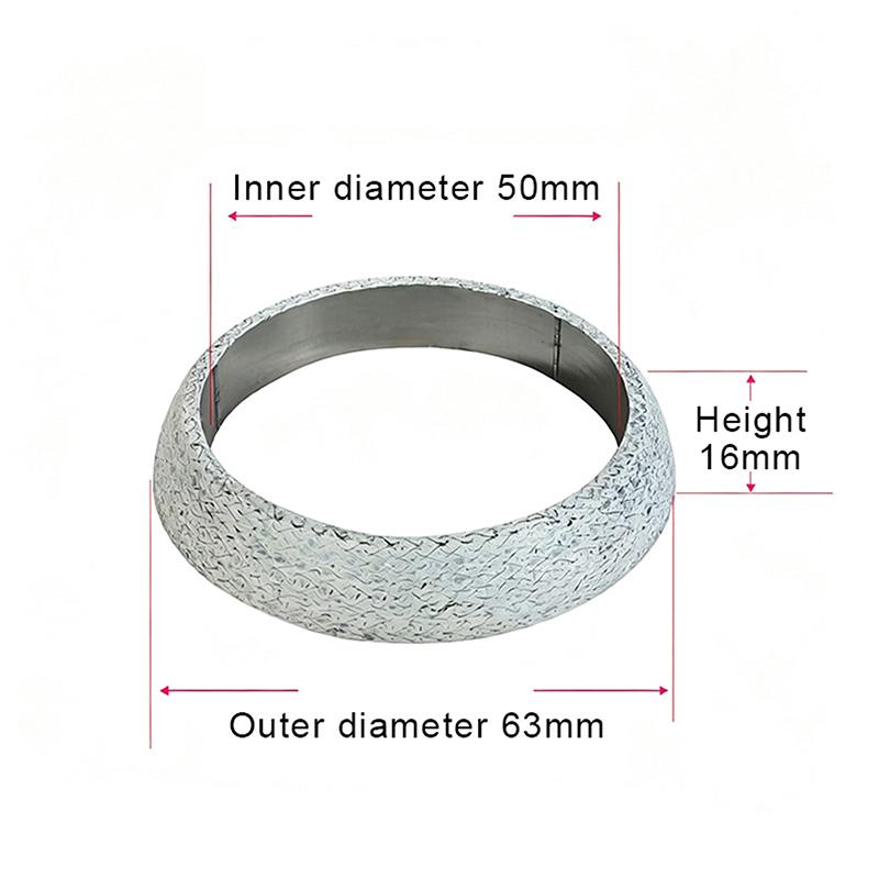 Universal High‑Temperature Exhaust Donut Gasket Ring‑Shape Exhaust Pipe Flange Seal Gasket Exhaust Flange Muffler Replacement