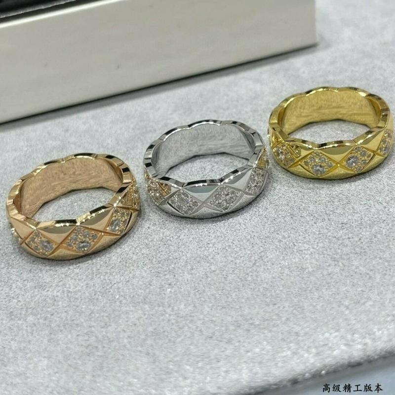 High Version COCO Rhombus Ring CNC New Classic Wide Version Rhombus Hand-inlaid Square Diamond Versatile Ring