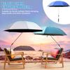 Beach Umbrella Adjustable Shade Umbrella Outdoor with Large Opening Clip Portable Umbrella Beach Camping Chair Wheelchair