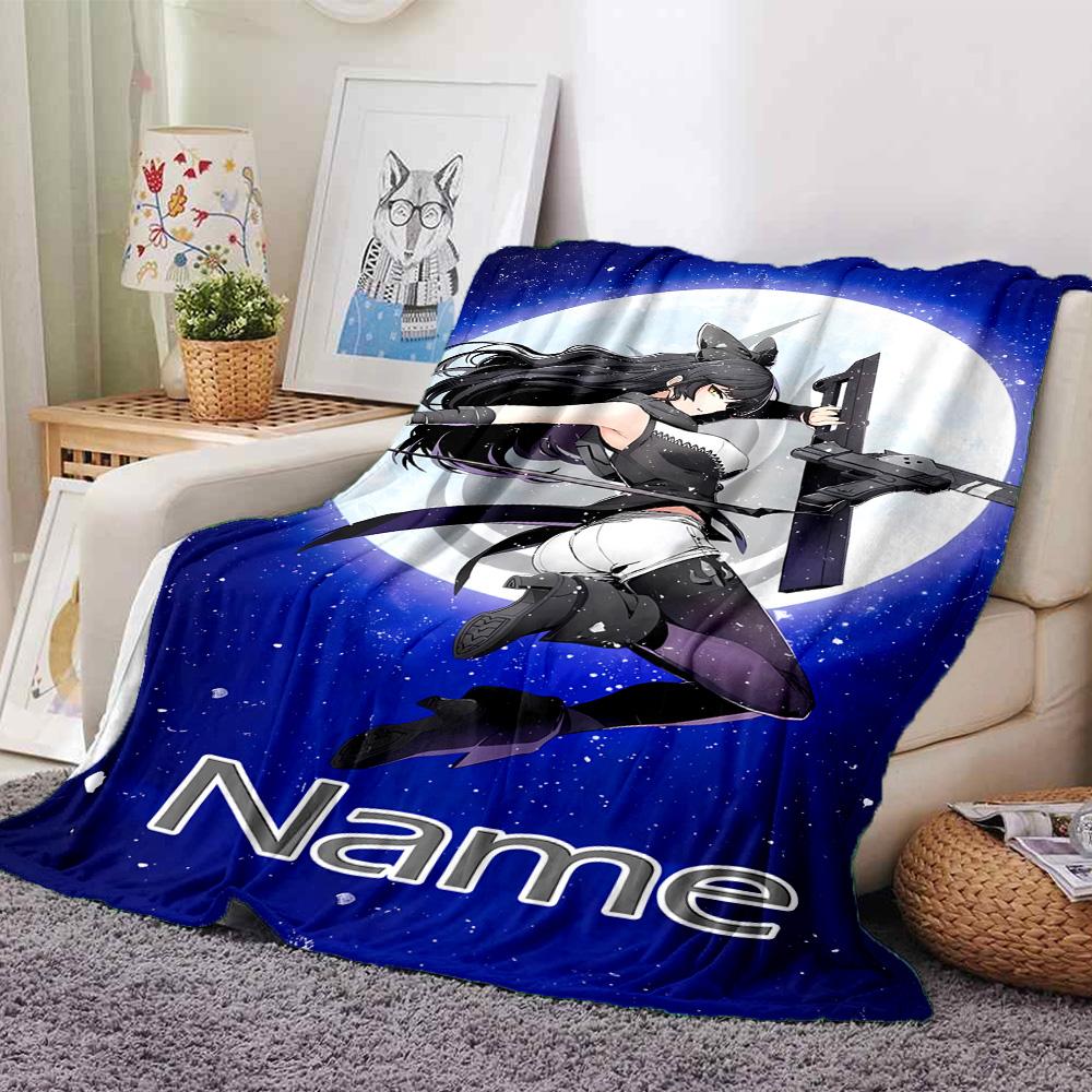 Personalisierbare Decke mit Namen, RWBY Volume, Weich & Warm, für Sofa, Büro, Bett, Reise, Mittagspause, Geschenk, Geeignet für Alle Jahreszeiten