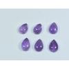 7X10MM Natural Amethst Ring Size Pear Cabochon Loose Gemstone 6Pcs Lot 12Cts A-434