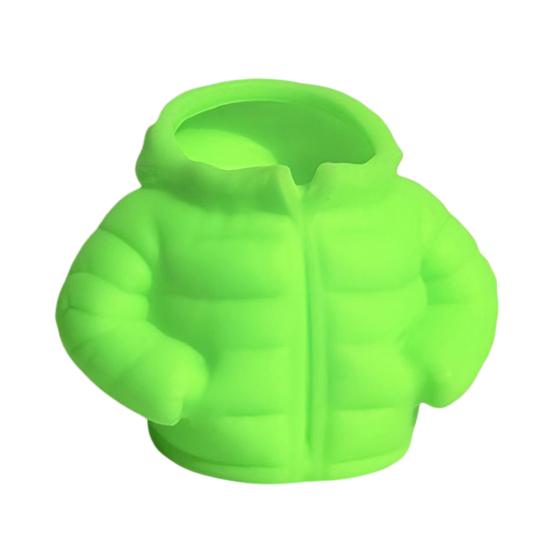 Cartoon Puffer Jacket Pen Holder, Cute Desk Organizer, Novelty Pencil Container for Markers Stationery And Desktop Accessories