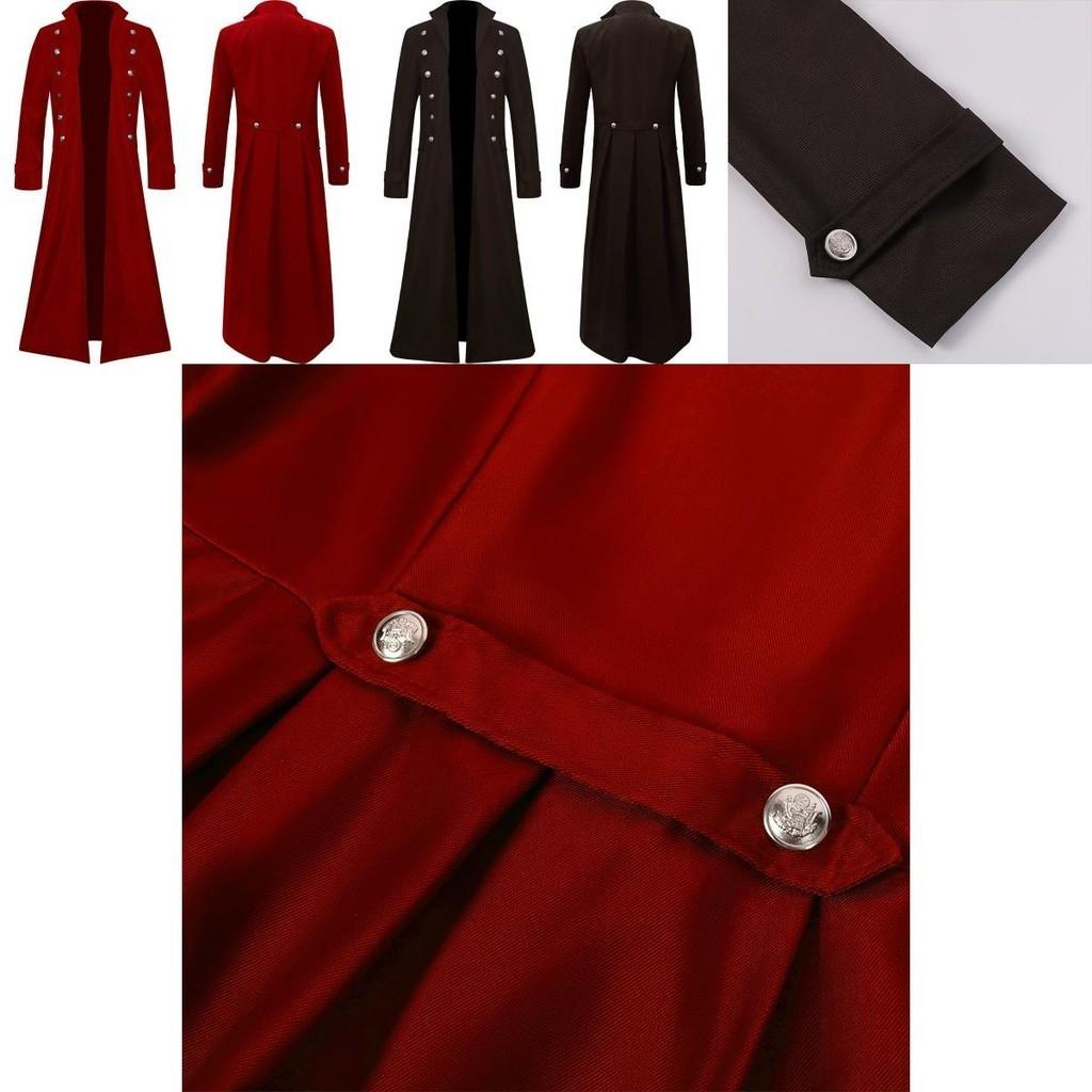 Stilvolle Herren Steampunk Retro Jacke Gotischer Viktorianischer Froschmantel Halloween Kostüm Manyi Fashion