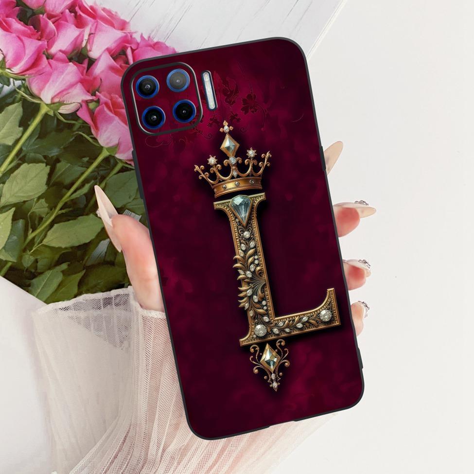 For Motorola Moto G 5G Plus Case Cover Silicone Luxury Crown A-Z Letters 2D Flat Pattern Soft Casing XT2075 XT2075-2 XT2075-3