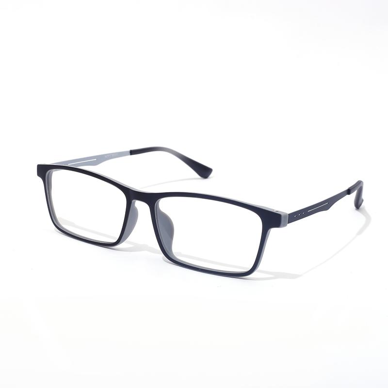 Super Light Titanium Square Glasses Frame Comfortable Rubber Eyewear Optical Prescription Glasses for Men and Women