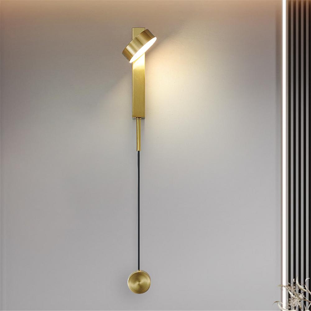 LED Indoor Wall Lamps Rotation Dimming Switch LED Wall Light Modern Stair Wall Decor Wall Sconce Living Room 12W LED Luminaire