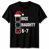 Nice Naughty 6-7 Christmas Humor Holidays Mens T-Shirt Womens Tee Graphic Tee