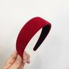 Bandeau Large Velours Rouge