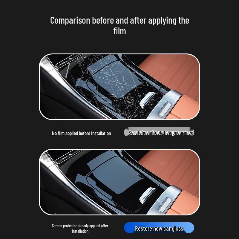 Buick E5 Interior Protection Kit: Console Film, Nav Screen Tempered Glass, and Modification Accessories.