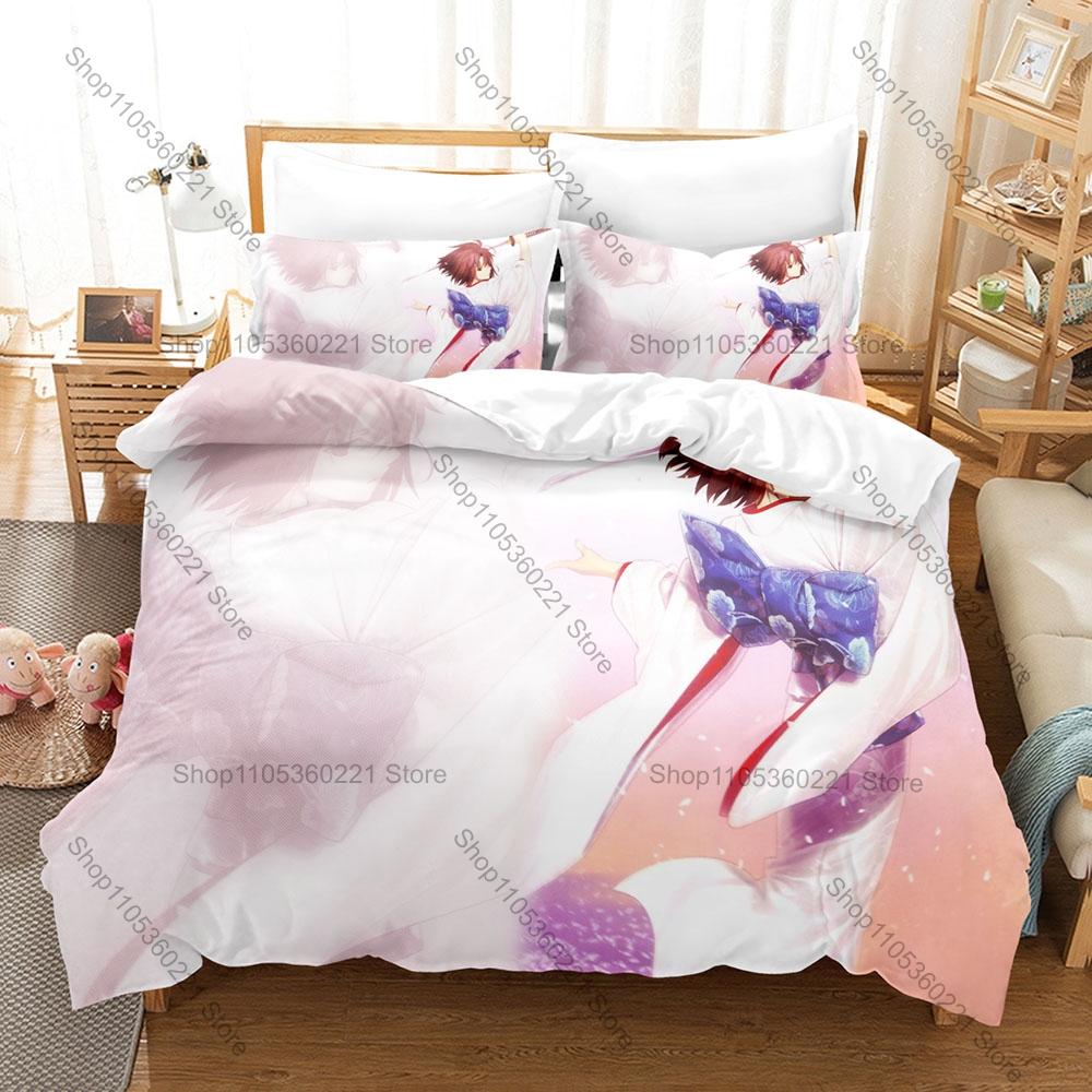 Microfiber Kara No Kyoukai Urban Supernatural Thriller Dark Town Magic Mystery Themed 3PCS Bedding 1 Duvet Cover + 2 Pillowcases