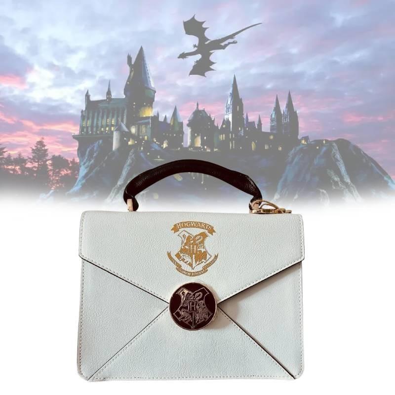 Stylish Hogwarts Inspired Themed White Pu Envelope Shoulder Bag For Trendy Everyday Use