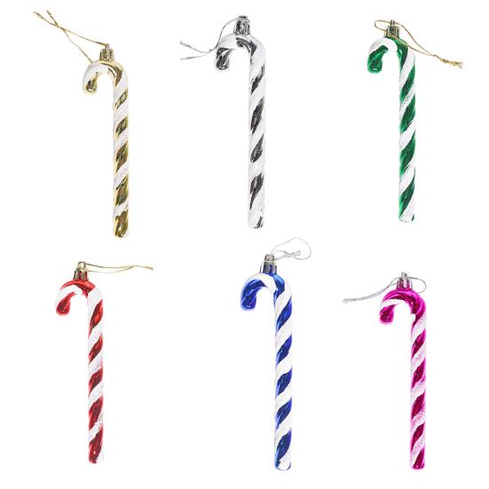 6 Stück Zuckerstangen Weihnachtsornament Kunststoff Gedrehte Zuckerstange Weihnachtsbaum Hängedekoration für Weihnachtsbaum Weihnachtsfeier Zubehör