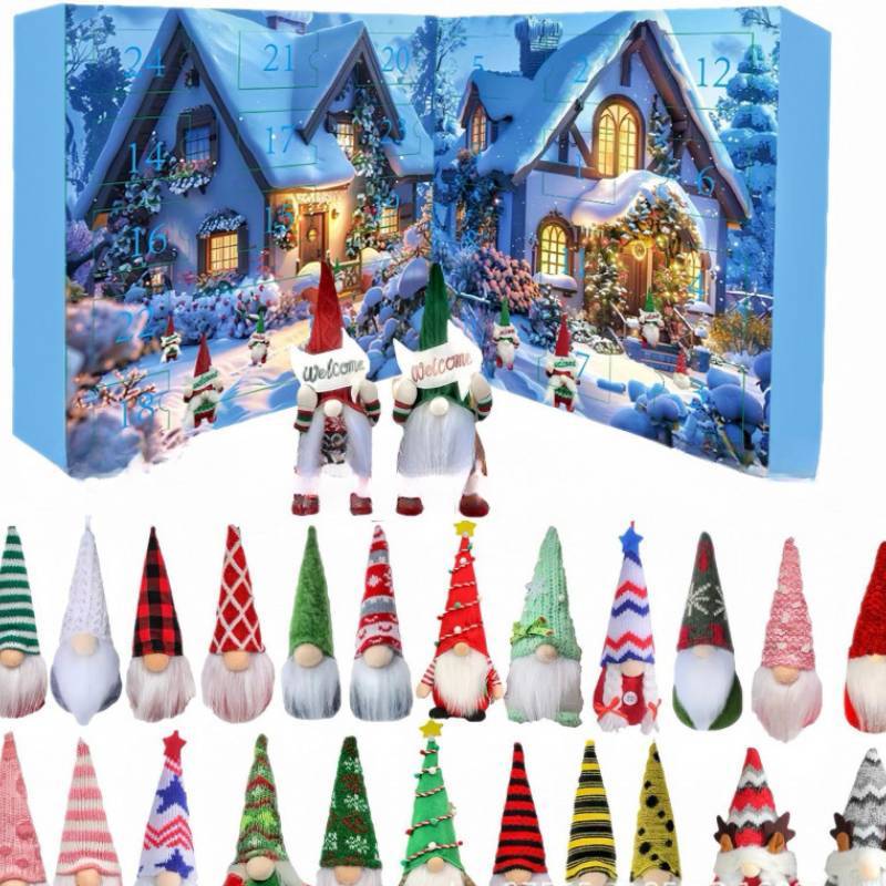 Calendario de Adviento de Gnomo Navideño Juguete Con Diseño Interactivo Para Diversión Familiar Y Desarrollo Infantil