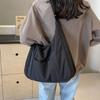 Trendy Women's Soft Cloth Shoulder Bag Solid Color Student 2024 Spring Casual Style Big Handbags Crossbody Bags