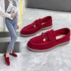 Platform Shoes Women Loafer Shoes Flat Sole Single Shoes Women's New Suede Casual Large 35-43 Casual Shoes Sneakers