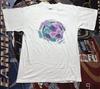 Vintage Cyrk Sports Shirt Soccer Ball Art 90s USA White Mens LARGE