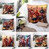 Marvel Superhero Printed Square Throw Pillow, Soft Microfiber Cushion For Bedroom Sofa Living Room