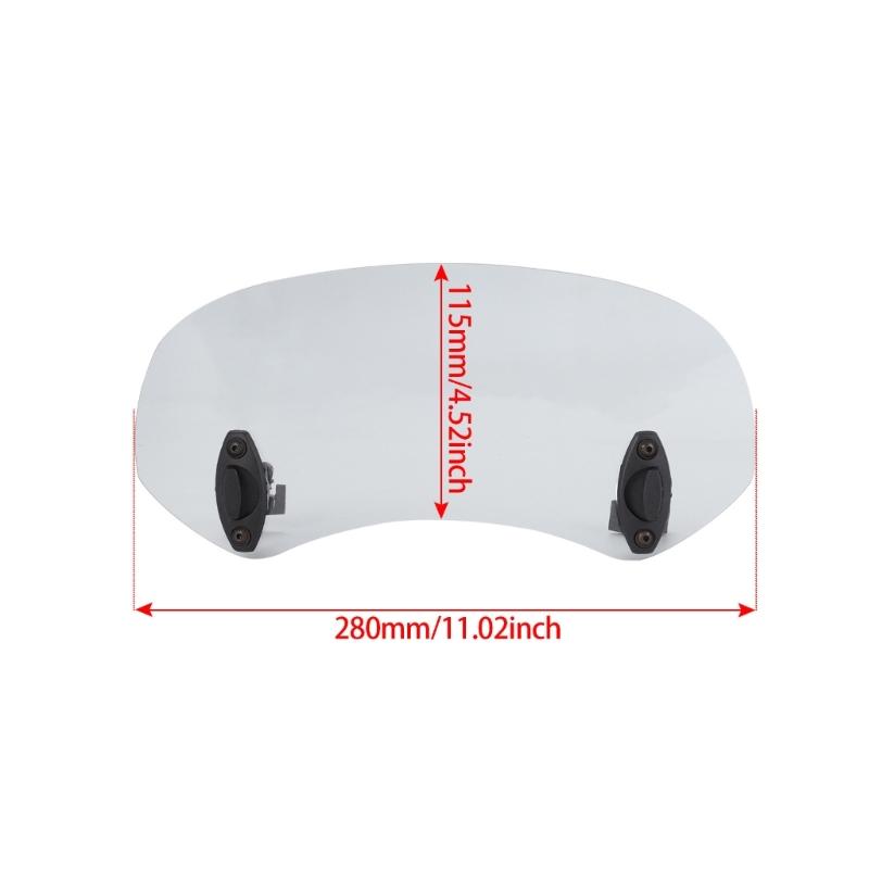 Motorcycle Windshield Extension Easy Installation Universal Air Deflector For Street And Cruisers Bikes