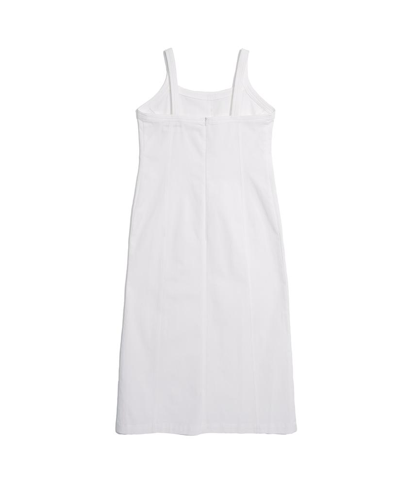 Hardcore Happiness Basic Slit Long Dress_White