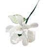 Hand-Blown Glass Flower Decoration with Wire Stem Handmade Colored Glaze Floral Figurine Home Living Room Office Table Flower Vase Ornament