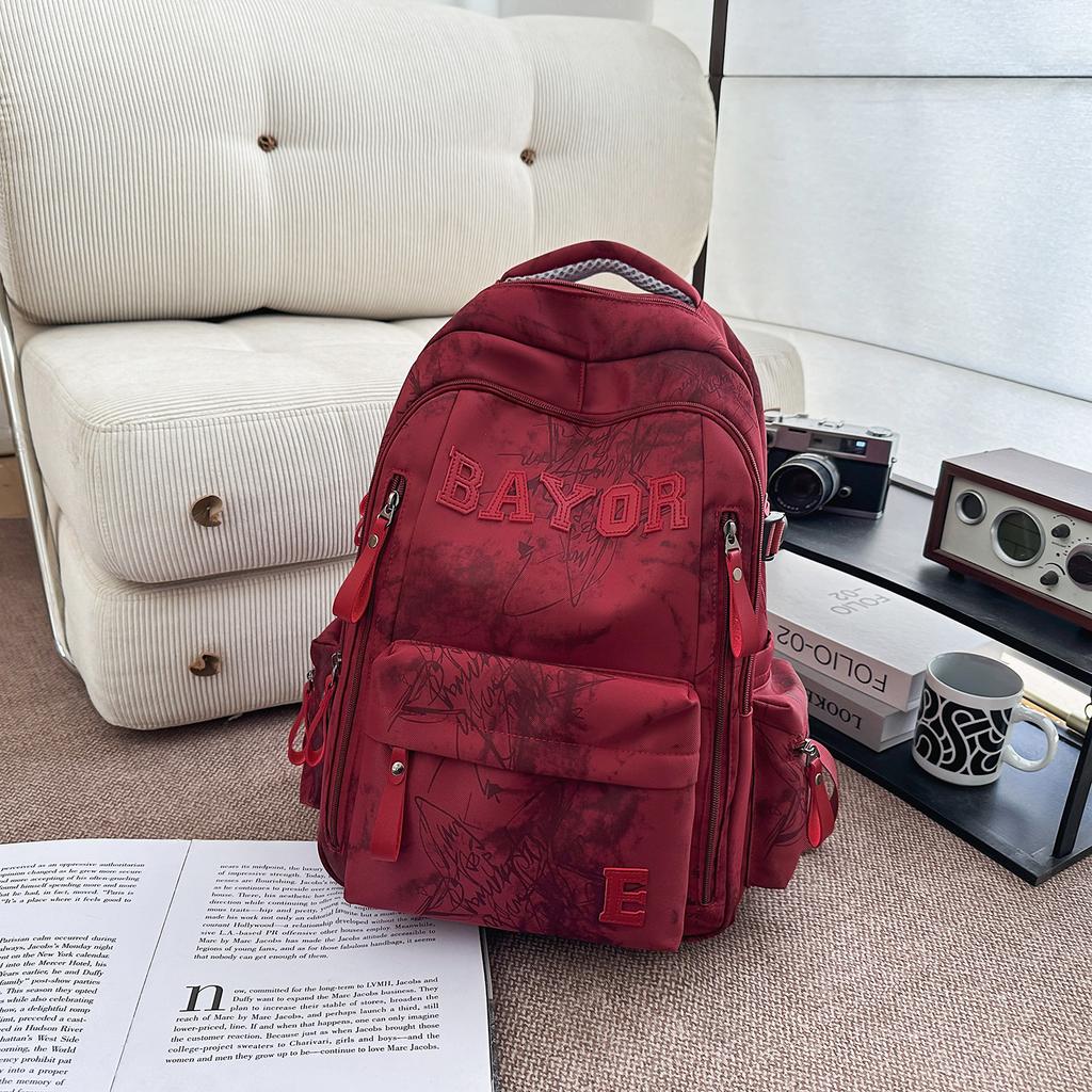 Schoolbag School Bag Male College Student Large Capacity High School Junior High School Student Trendy Brand Fashion Versatile Trend Backpack Harajuku