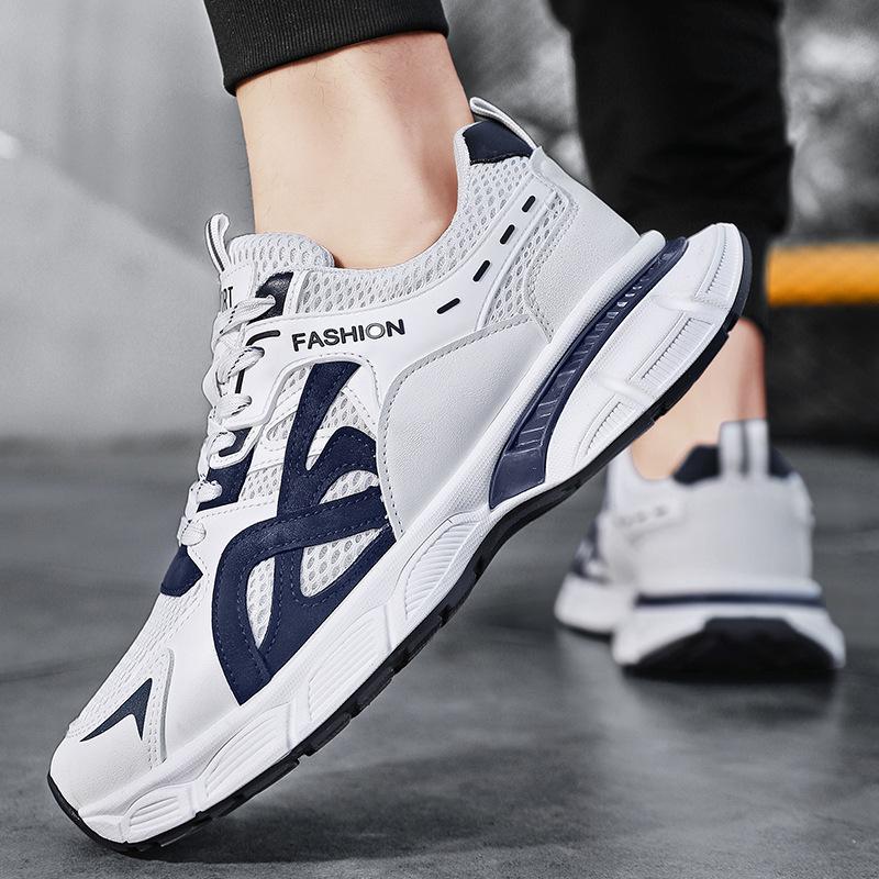 Herrenschuhe Sommer atmungsaktiv Jugend vielseitig Sportlich lässig Lauf-Mesh rutschfest Roh Dad-Schuhe