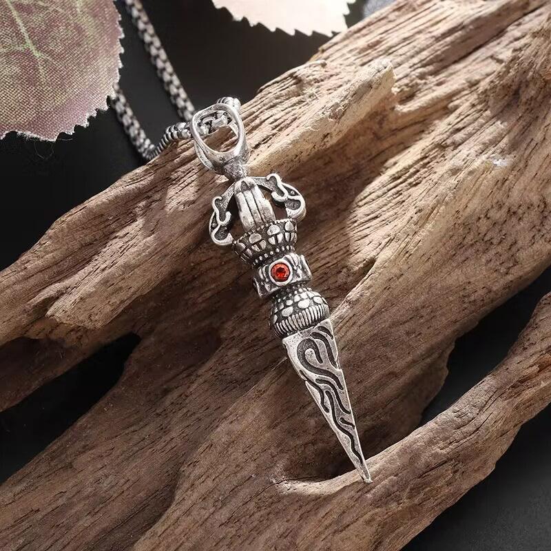 Mens Fashion Trendy Retro Aged Mitsubishi Mens Pendant