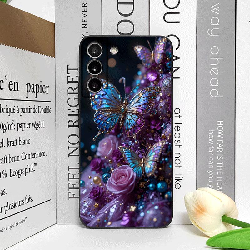 Luxus Art Schmetterling Blumenmuster Handyhülle für Honor Huawei 200 100 400 PRO 90 Lite Magic 7 6 5 Pro 5G Stoßfest Weiche Hülle