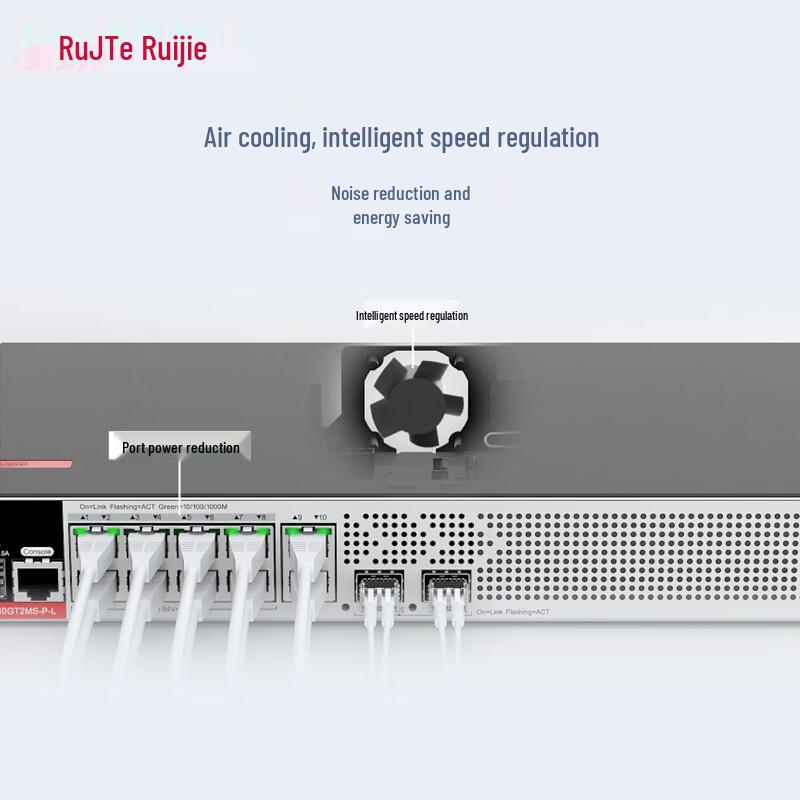 Ruijie RG-S2906-10GT2MS-P-L 10-Port Gigabit Managed PoE Switch CN Plug (adapter Included)
