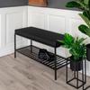 House Nordic Banc Avery avec étagère et coussin Noir 442750