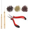 Hair Bun Extension Micro Silicone S Plier Hook Pulling Tools Kit Professional Hair Styling Accessory