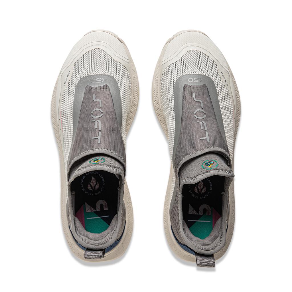 Li Ning SOFT GO Cushioning Slip Resistant Abrasion Resistant Breathable Lightweight Rebound Low Top Casual Shoes Men's AGLU275-1