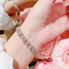 High End Online Celebrity Live Broadcast New Pink Zircon Temperament Exploding Color Treasure Bracelet Female Four-leaf Clover Jewelry
