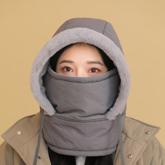 Riding Hat Windproof Winter Face Guard with Breathable Nose Mouth Warm Velvet Lining 360 Degree Coverage Skiing Neck Gaiter