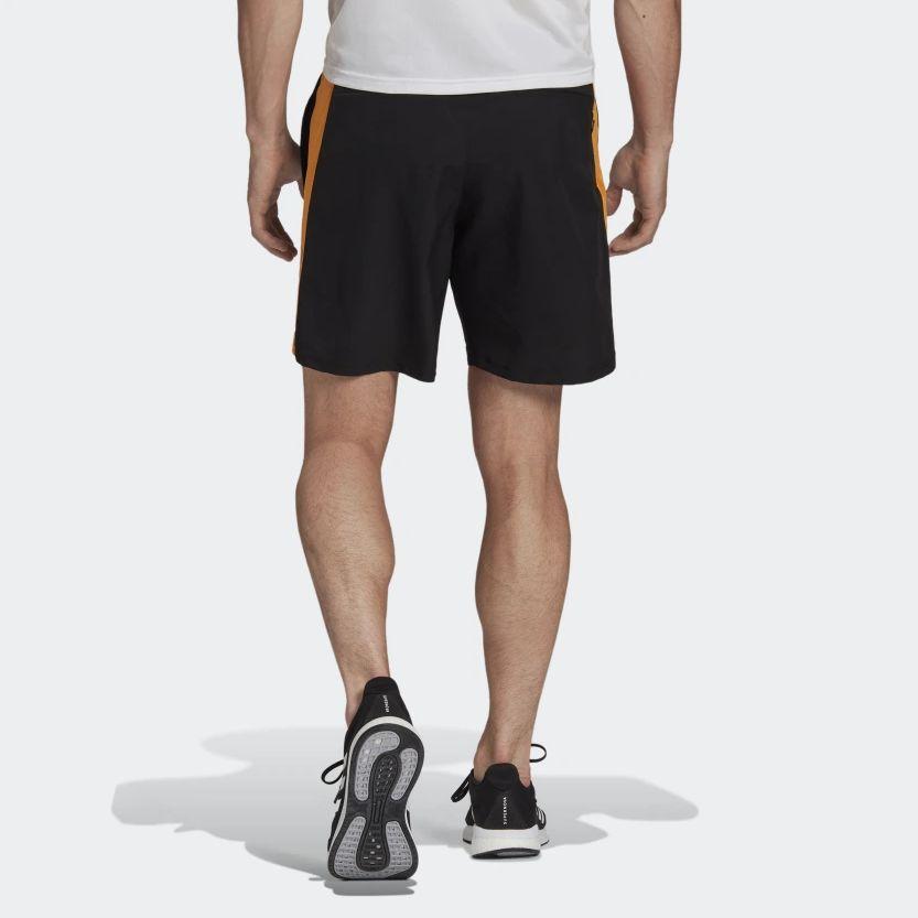 adidas Colorblock Logo Print Elastic Waist Shorts Men Bottoms Black HB7462