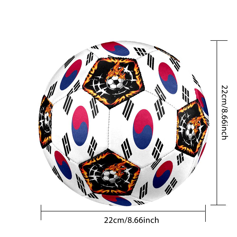 1pc Korean Sports Theme Size 5 Soccer Ball Professional Match Training Football Indoor &Outdoor Sports Ball Lightweight Durable C6647